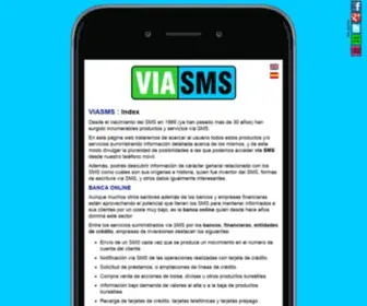 Viasms.com(Information about products and services provided via SMS. Bulk SMS) Screenshot