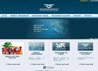 Viaterraspedition.ro(Site-ul oficial al societati Interregional Calatori) Screenshot
