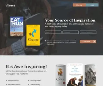Vibant.com(The Best Inspirational Content on One Super Fast Platform) Screenshot