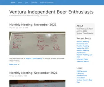 Vibebeer.com(Ventura Independent Beer Enthusiasts) Screenshot