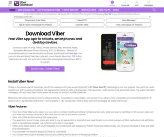 Viberdownload.org(Download Viber Free for PC Windows Samsung iPhone Nokia LG) Screenshot