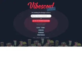 Vibescout.com(Things to do wherever you are) Screenshot