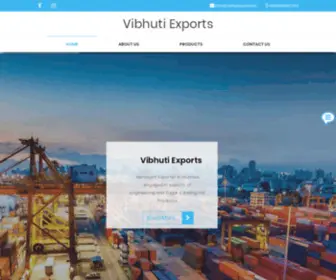 Vibhutiexports.in(Iron & Steel Exporter) Screenshot