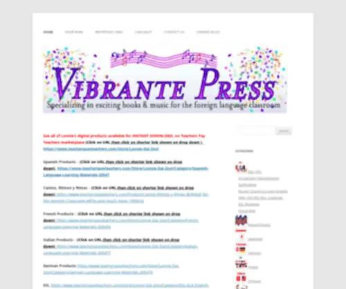 Vibrante.com(Vibrante Press) Screenshot