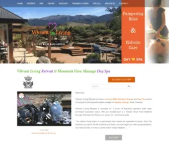 Vibrantliving.co.nz(Vibrant Living Retreat & Mountain View Massage Day Spa in Hanmer Springs) Screenshot