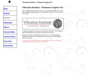 Vibration.org(The Piedmont Chapter of the Vibration Institute) Screenshot