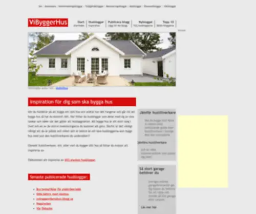 Vibyggerhus.se(Husbloggar om att bygga nytt hus) Screenshot