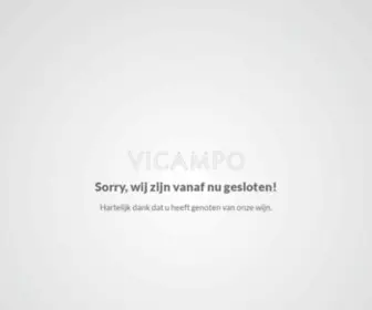 Vicampo.be(Sorry, wij zijn vanaf nu gesloten) Screenshot