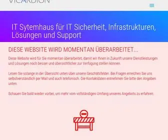 Vicardion.de(IT Systemhaus für IT Sicherheit) Screenshot