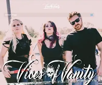 VicesofVanity.com(Vices Of Vanity Band) Screenshot