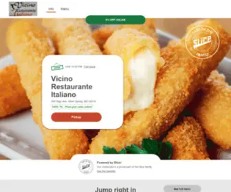 Vicinomenu.com(Get 5% off your pizza delivery order) Screenshot