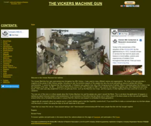 Vickersmachinegun.org.uk(Vickers MG Collection & Research Association) Screenshot