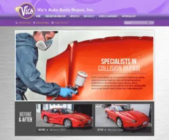 Vicsautobodyic.com(Vic's Auto Body Repair Inc) Screenshot