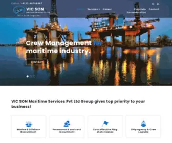 Vicsonmaritime.com(Vic Son Maritime Services Pvt Ltd) Screenshot