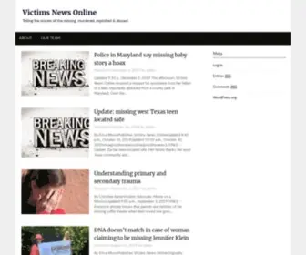 Victimsnewsonline.com(Telling the stories of the missing) Screenshot