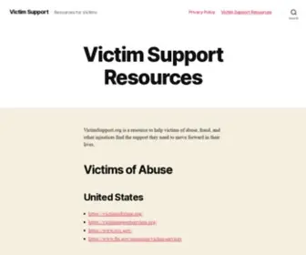 Victimsupport.org(Resources for Victims) Screenshot