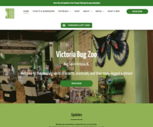 Victoriabugzoo.com(See) Screenshot
