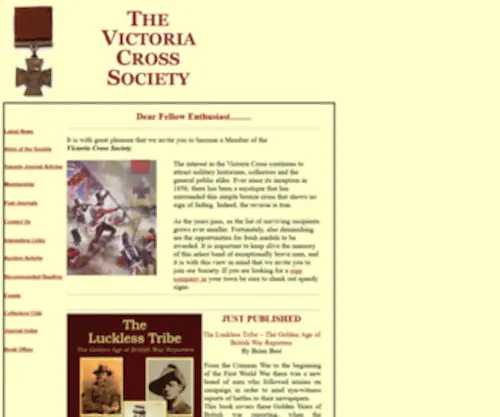 Victoriacrosssociety.com(The Victoria Cross Society for enthusiasts) Screenshot