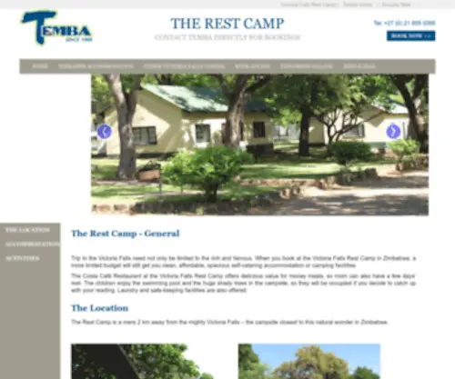 Victoriafallsrestcamp.com(The Rest Camp) Screenshot