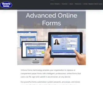 Victoriaforms.com(Replace or complement paper forms with intelligent online forms) Screenshot