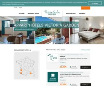 Victoriagarden.com(Reservation d'appart'hôtel à Bordeaux) Screenshot