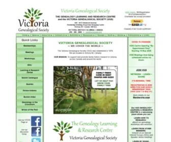 Victoriags.org(Victoria Genealogical Society) Screenshot