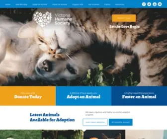 Victoriahumanesociety.com(Victoria Humane Society) Screenshot