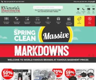 Victoriasbasement.com.au(Famous Brands At Basement Prices) Screenshot