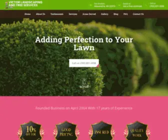 Victorlandscapingandtreeservices.com(Local Landscaper in Alexandria) Screenshot