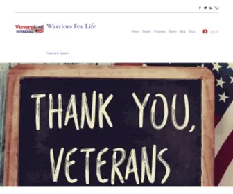 Victoryforveterans.org(Warriors For Life) Screenshot