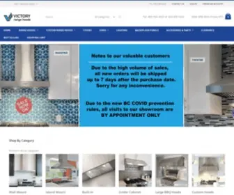 Victoryrangehoods.com(Victory Range Hoods) Screenshot