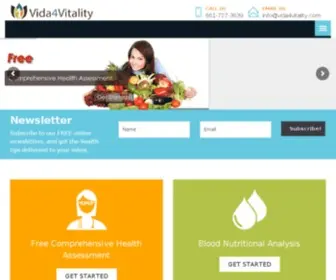 Vida4Vitality.com(Dr. Vida talebi Naturopathic Doctor) Screenshot