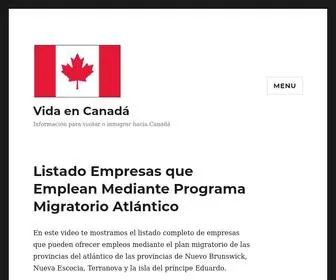 Vidaencanada.com(Vida en Canadá) Screenshot