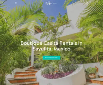 Vidafelizcasitas.com(Nestled in a tropical oasis in the south end of Sayulita) Screenshot