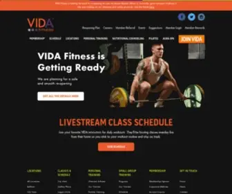 Vidafitness.com(VIDA Fitness) Screenshot