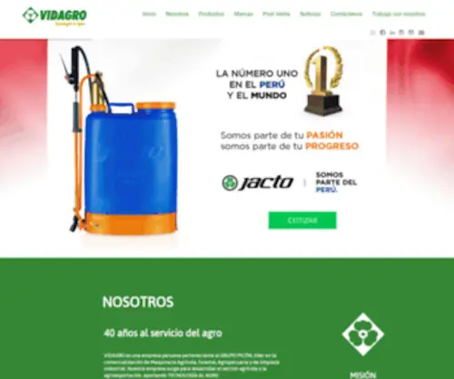 Vidagro.com.pe(TECNOLOGÍA AL AGRO) Screenshot