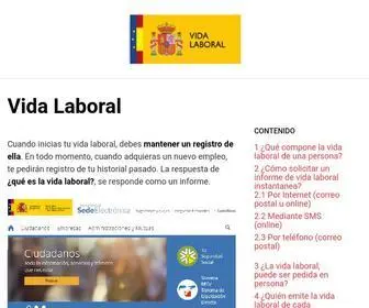 Vidalaboralonline.com.es(▷ Obten tu Vida Laboral) Screenshot