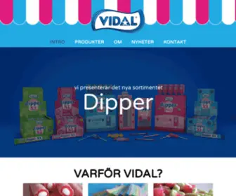 Vidalscandinavia.com(The sweetest company) Screenshot