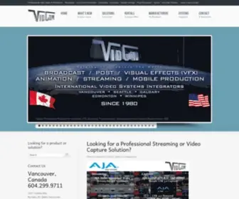 Vidcom.ca(Professional Video Specialists and Integrators) Screenshot