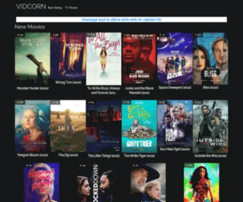 Vidcorn.me(Mira las últimas películas y series web gratis Vidcorn 2020) Screenshot