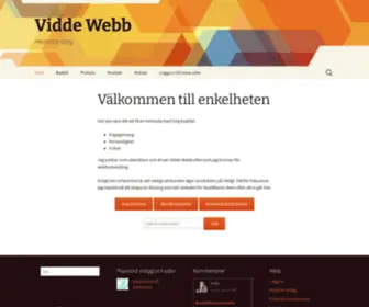 Viddewebb.se(Välkommen till enkelheten) Screenshot