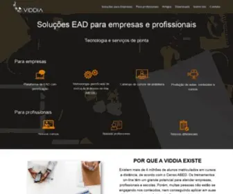 Viddia.com.br(A VIDDIA é uma empresa de educação online que oferece treinamentos profissionais de alta qualidade e em formato inovador) Screenshot