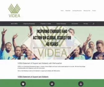 Videa.ca(Engaging communities on critical development issues for 37 years) Screenshot