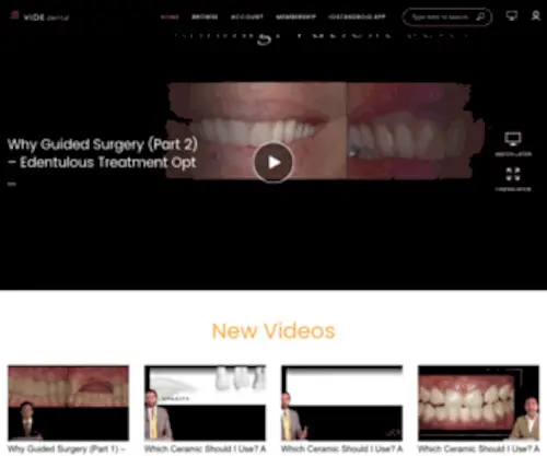 Videdental.com(Online dental education videos) Screenshot