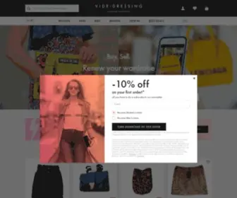 Videdressing.co.uk(Second-hand fashion and luxury items) Screenshot