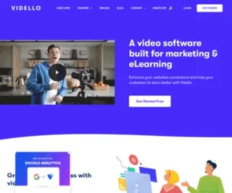 Vidello.com(Video just got smarter) Screenshot