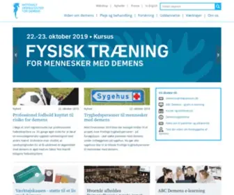 Videnscenterfordemens.dk(Nationalt Videnscenter for Demens) Screenshot