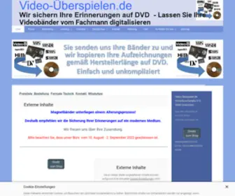 Video-Ueberspielen.de(Ihr erfahrener Videodienstleister in Euskirchen) Screenshot