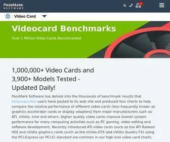 Videocardbenchmark.net(Video card benchmarks) Screenshot