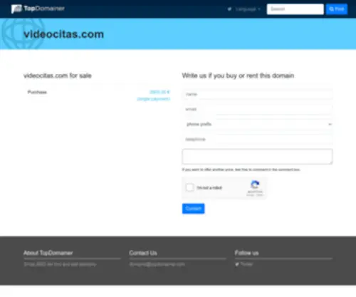 Videocitas.com(TopDomainer Search Engine) Screenshot